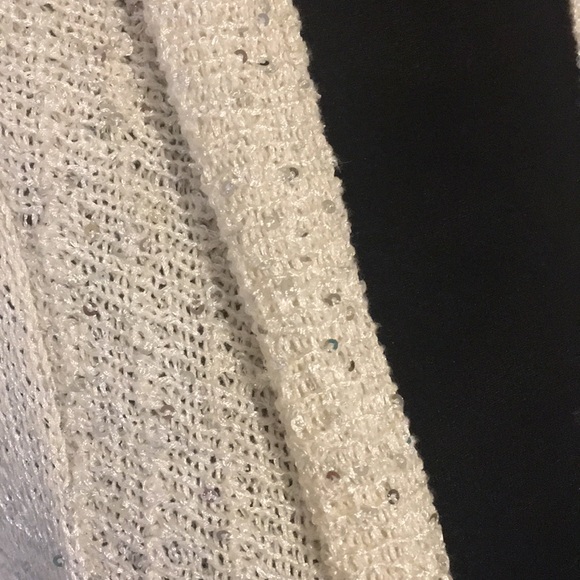 White kismet sequin cardigan sweater - Picture 7 of 7